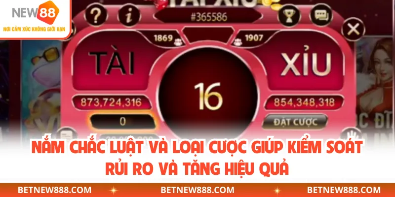 Nắm chắc luật và loại cược giúp kiểm soát rủi ro và tăng hiệu quả